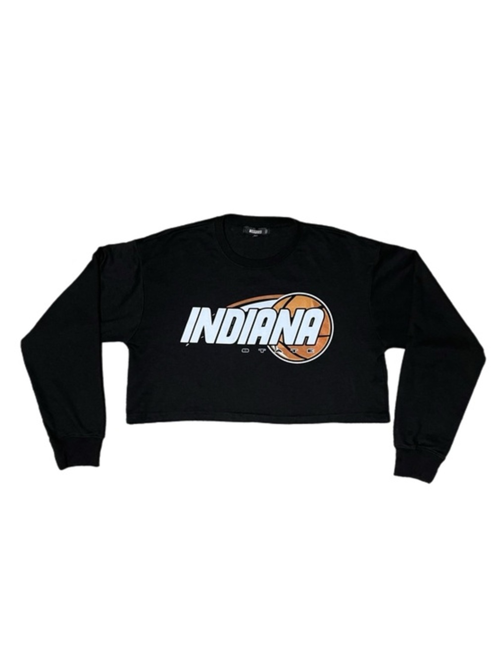 Indiana State University Basketball Graphic Crewneck Crop Top